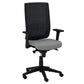 Sedia semidirezionale girevole Unisit Kind KIAN schienale in rete nero - rivestimento similpelle grigio - KIAN/KG