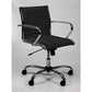 Poltrona direzionale girevole Unisit Pollux New PND schienale basso - rivest. similpelle nero - con braccioli - PND/KN