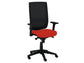 Sedia semidirezionale girevole Unisit Kind KIAN schienale in rete nero - rivestimento ignifugo rosso - KIAN/IR