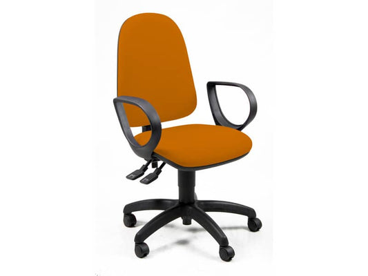 Sedia operativa girevole Unisit Jupiter JUYG Eco smart rivestimento Eco arancione - con braccioli - JUYG/BRJ/EA