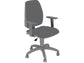 Sedia operativa girevole Unisit Jupiter JUBRG Eco smart - base grigia - rivest. Eco grigio scuro con braccioli JUBRG/ET