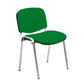 Sedia visitatore 4 gambe Unisit Dado D5C acciaio cromato - rivestimento eco verde - Conf. 2 pezzi - D5C/2/EV