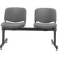 Panca 2 posti attesa Unisit Dado D52P - rivestimento Eco grigio scuro D52P/ET