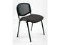Sedia visitatore 4 gambe Unisit Dado D5N schienale in rete - rivestimento ignifugo nero - Conf. 2 pezzi - D5N/2/IN
