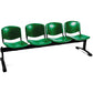 Panca 4 posti attesa Unisit Dado D54P - rivestimento Eco verde D54P/EV