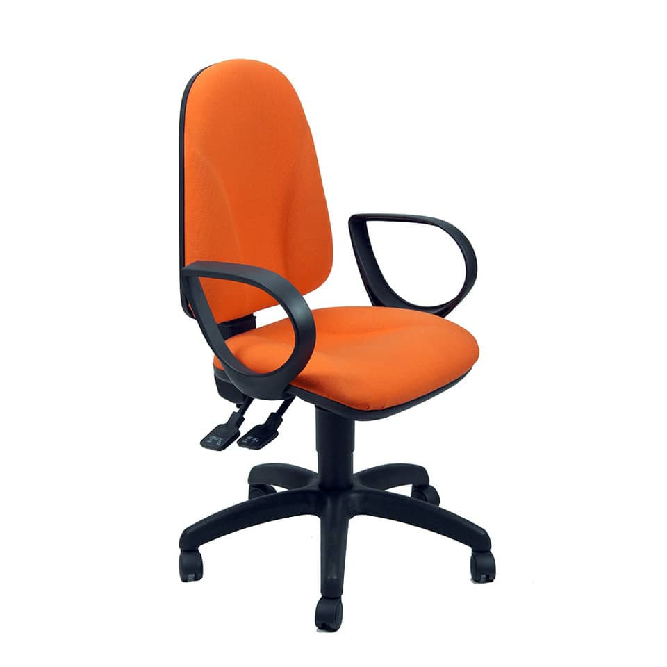 Sedia operativa girevole Unisit Team TMSY Eco smart - schiuma sagomata - rivestimento Eco arancione - TMSY/EA