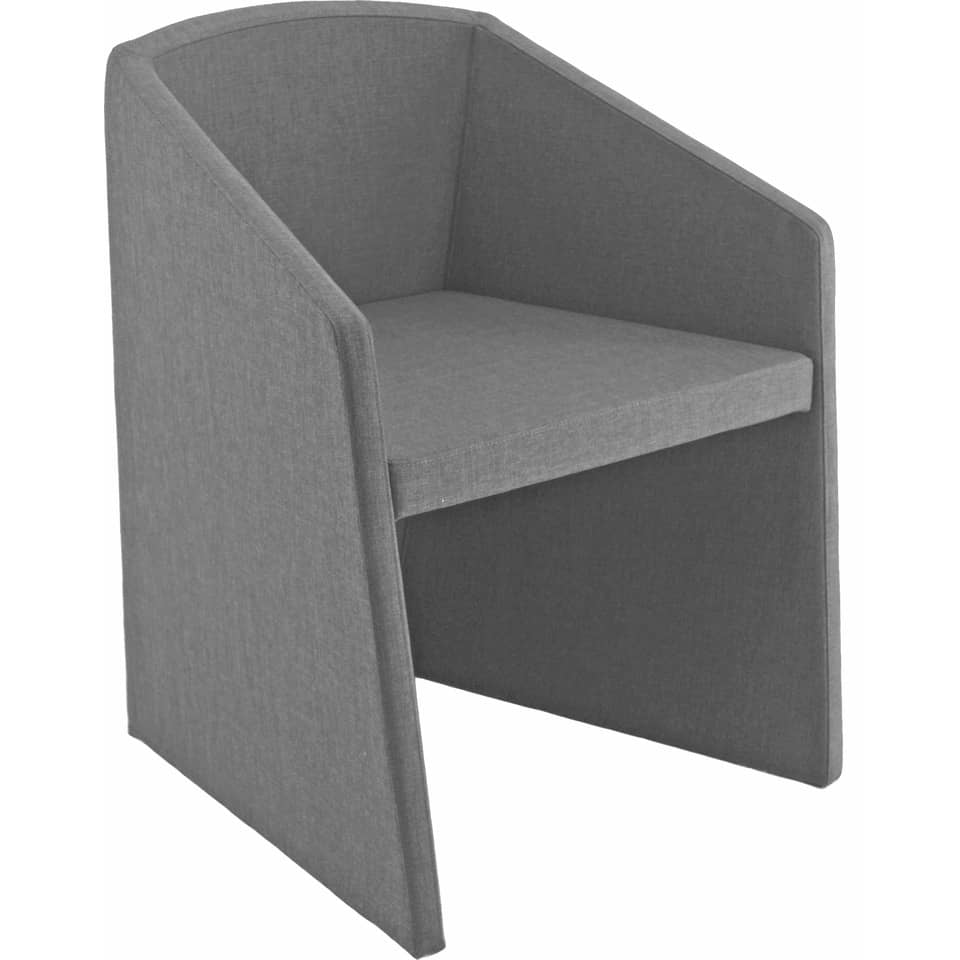 Sedia visitatore Unisit Smog SG1 - base trapezoidale struttura schiumato freddo rivestimento ignifugo grigio - SG1/IT