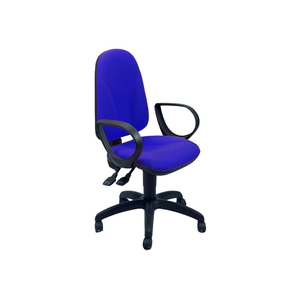 Sedia operativa girevole Unisit Team TMSY Eco smart - schiuma sagomata - rivestimento ignifugo blu - TMSY/IB