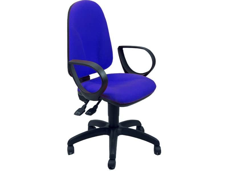 Sedia operativa girevole Unisit Team TMSY Eco smart - schiuma sagomata - rivestimento ignifugo blu - TMSY/IB