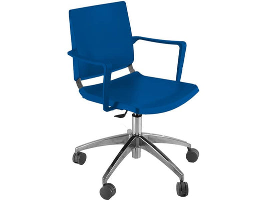 Sedia operativa girevole Unisit Atenea ATGBR - PPL blu - con braccioli - ATGBR/BL