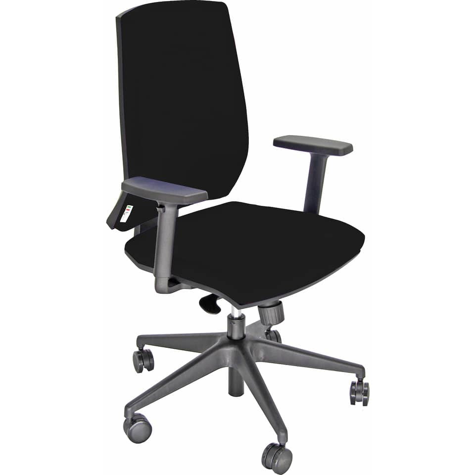 Sedia operativa girevole Unisit Larissa LR1S - rivestimento similpelle nero - LR1S/KN