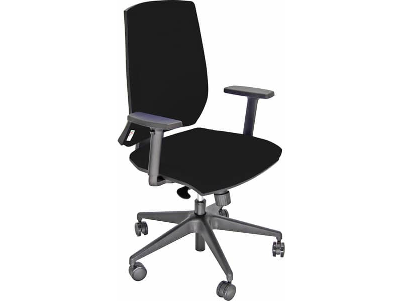 Sedia operativa girevole Unisit Larissa LR1S - rivestimento ignifugo nero - LR1S/IN