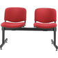 Panca 2 posti attesa Unisit Dado D52P - rivestimento ignifugo rosso D52P/IR