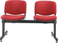 Panca 2 posti attesa Unisit Dado D52P - rivestimento ignifugo rosso D52P/IR