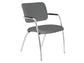 Sedia visitatore a 4 gambe Unisit Lithium LT4G struttura cromata - rivest. fili di luce grigio scuro - LT4G/F14
