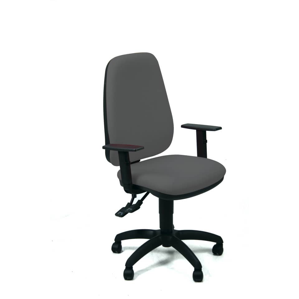 Sedia operativa girevole Unisit Teti TETE Eco Smart - rivestimento ignifugo grigio scuro - con braccioli - TETE/IT