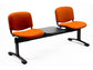Panca 2 posti attesa Unisit Dado D52PT con tavolino - rivestimento Eco arancione - D52PT/EA