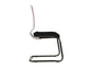 Sedia visitatore semidirezionale Unisit Newair NWBS su slitta - schienale rete bianco - rivest. similpelle nero NWBS/KN