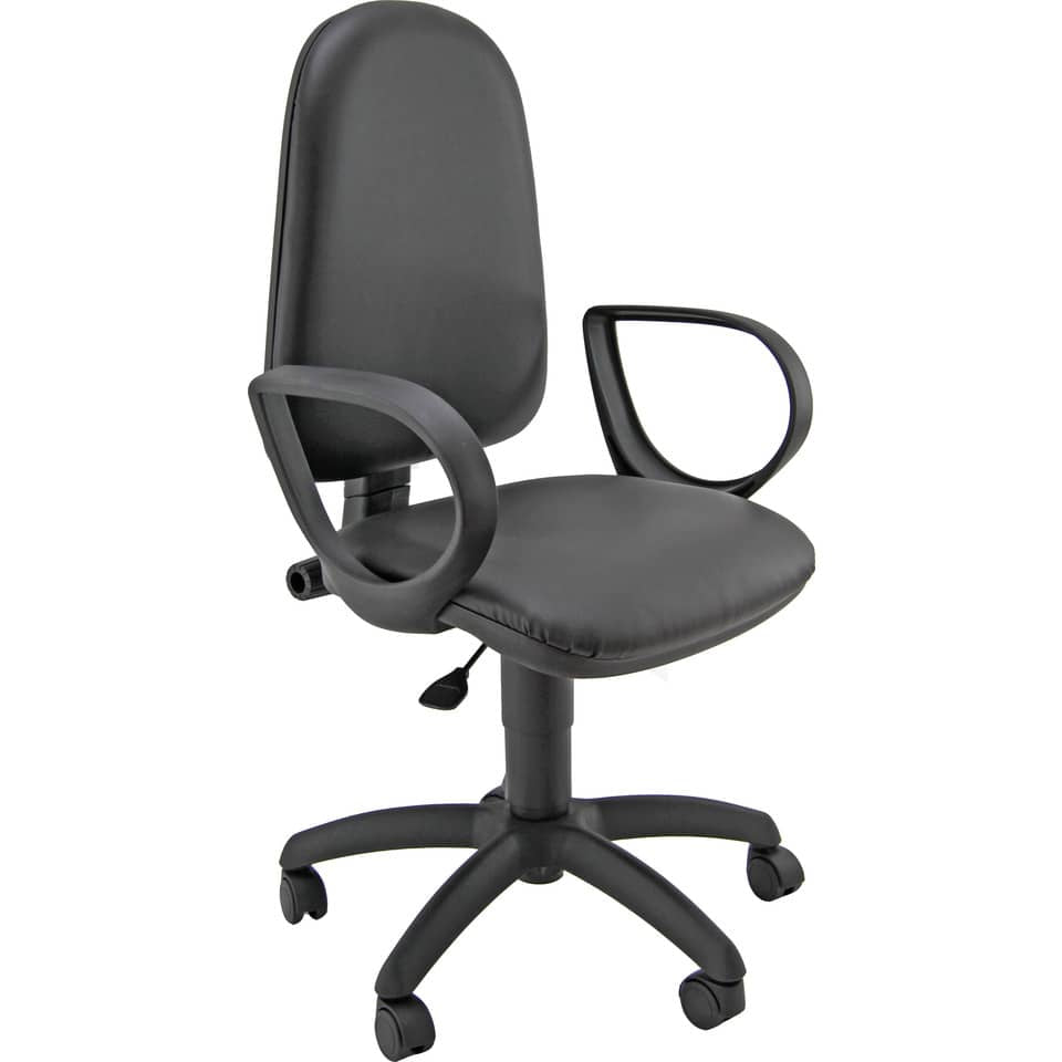 Sedia operativa girevole Unisit Jupiter JUSB/SB Eco smart rivest. similpelle nero - JUSB/SB/KN