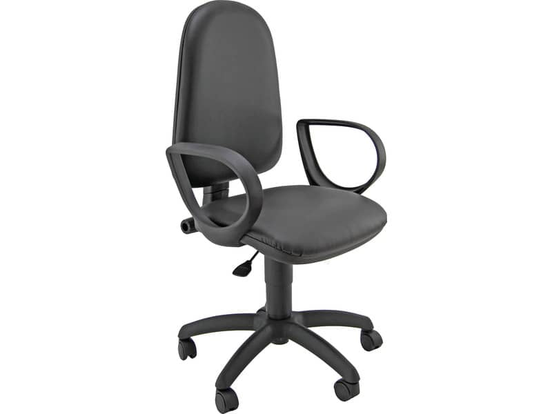 Sedia operativa girevole Unisit Jupiter JUSB/SB Eco smart rivest. similpelle nero - JUSB/SB/KN