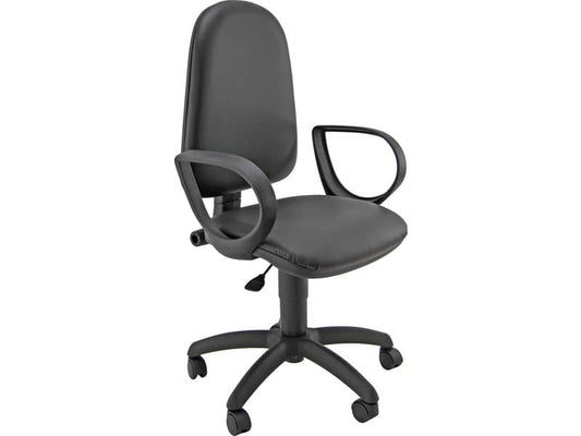 Sedia operativa girevole Unisit Jupiter JUSB/SB Eco smart rivest. similpelle nero - JUSB/SB/KN