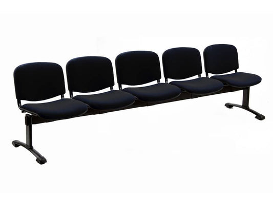 Panca 5 posti attesa Unisit Dado D55P - rivestimento Eco nero D55P/EN