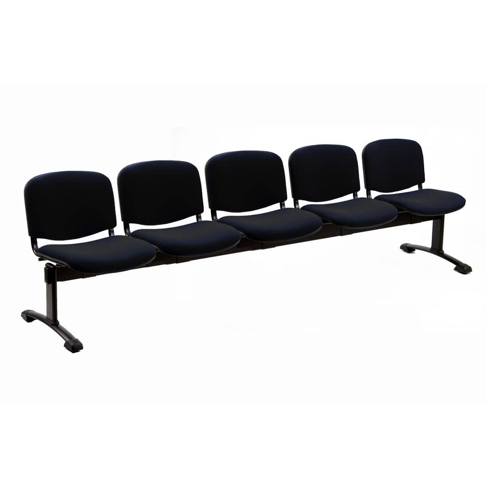 Panca 5 posti attesa Unisit Dado D55P - rivestimento Eco nero D55P/EN