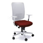 Sedia semidirezionale girevole Unisit Newair NWB - schienale rete bianco - rivestimento ignifugo rosso - NWB/IR