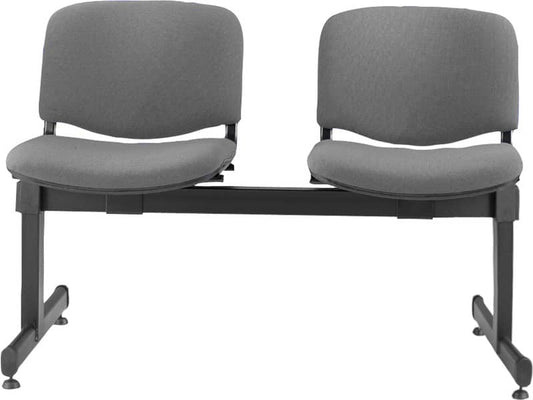 Panca 2 posti attesa Unisit Dado D52P - rivestimento ignifugo grigio scuro D52P/IT
