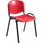 Sedia visitatore a 4 gambe Unisit Dado D5PS - struttura nera - PPL rosso - conf. 2 pezzi - D5PS/2/RO
