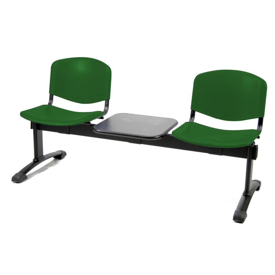 Panca 2 posti attesa Unisit Dado D52PT con tavolino - rivestimento Eco verde - D52PT/EV