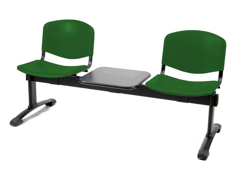 Panca 2 posti attesa Unisit Dado D52PT con tavolino - rivestimento Eco verde - D52PT/EV