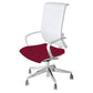 Sedia semidirezionale girevole Unisit Galatea GTJB schienale in rete bianco - rivest. ignifugo bordeaux - GTJB/ID