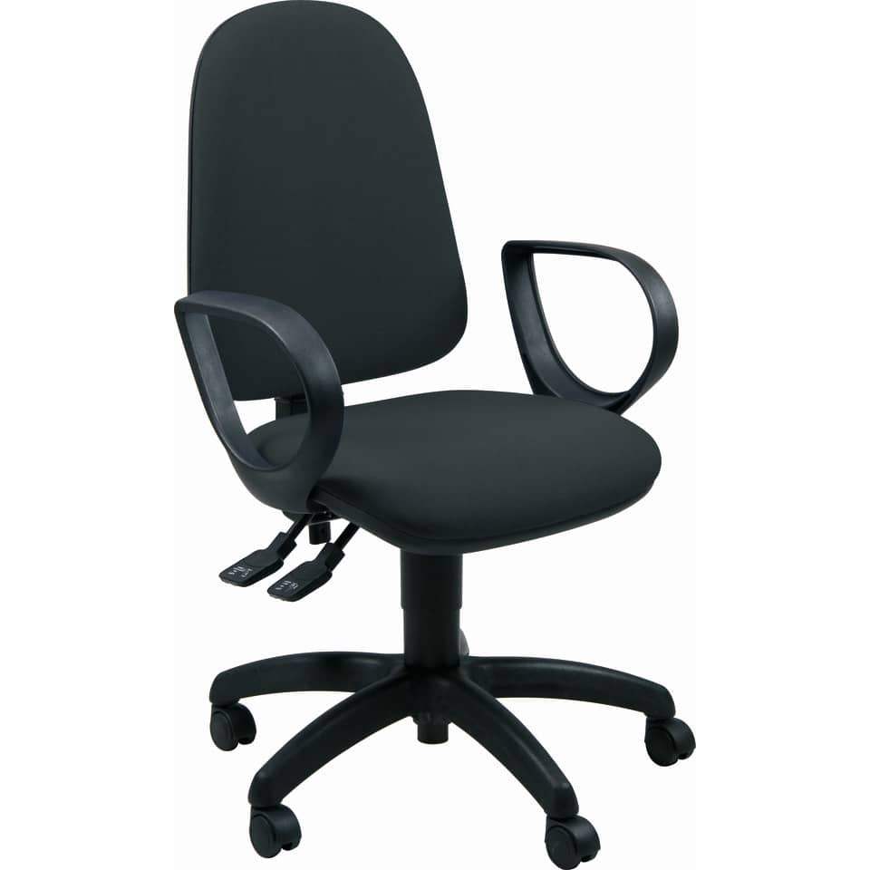 Sedia operativa girevole Unisit Jupiter JUYG Eco smart rivestimento ignifugo nero - con braccioli - JUYG/BRJ/IN