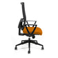 Sedia operativa girevole Unisit Nereide NDAE schienale in rete - rivestimento Eco arancione - NDAE/EA