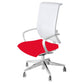 Sedia semidirezionale girevole Unisit Galatea GTJB schienale in rete bianco - rivest. ignifugo rosso - GTJB/IR