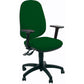 Sedia operativa girevole Unisit Giano GIGI Eco Smart rivestimento PPL verde - braccioli inclusi - GIGI/BR3D/EV