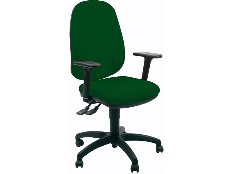 Sedia operativa girevole Unisit Giano GIGI Eco Smart rivestimento PPL verde - braccioli inclusi - GIGI/BR3D/EV