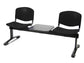 Panca 2 posti attesa Unisit Dado D5P2PT con tavolino - PPL nero D5P2PT/NE