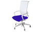 Sedia semidirezionale girevole Unisit Galatea GTJB schienale in rete bianco - rivest. fili di luce blu GTJB/F11