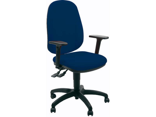 Sedia operativa girevole Unisit Giano GIGI Eco Smart rivestimento ignifugo blu braccioli inclusi - GIGI/BR3D/IB