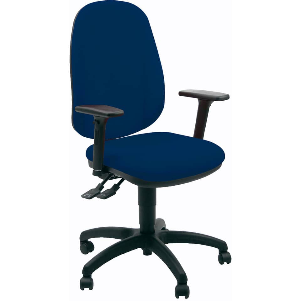 Sedia operativa girevole Unisit Giano GIGI Eco Smart rivestimento ignifugo blu braccioli inclusi - GIGI/BR3D/IB