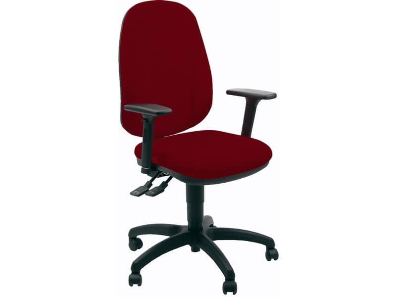 Sedia operativa girevole Unisit Giano GIGI Eco Smart rivestimento ignifugo rosso - braccioli inclusi - GIGI/BR3D/IR