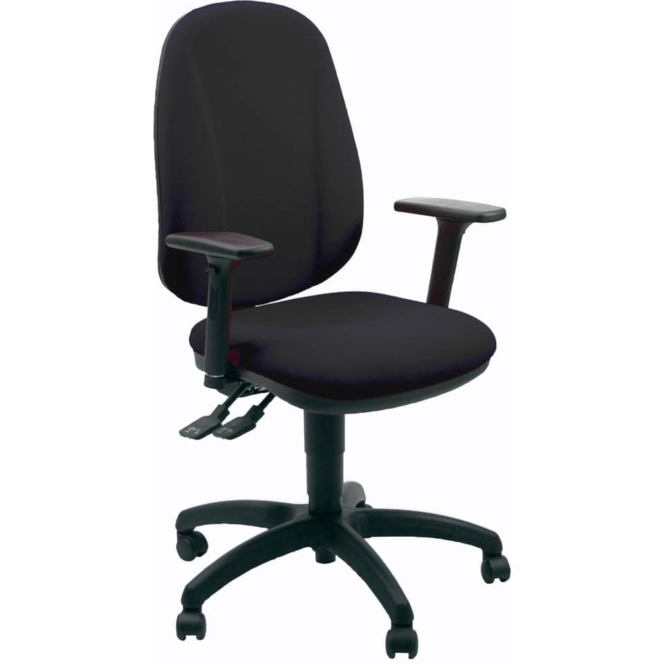 Sedia operativa girevole Unisit Giano GIGI Eco Smart rivestimento ignifugo nero - braccioli inclusi - GIGI/BR3D/IN