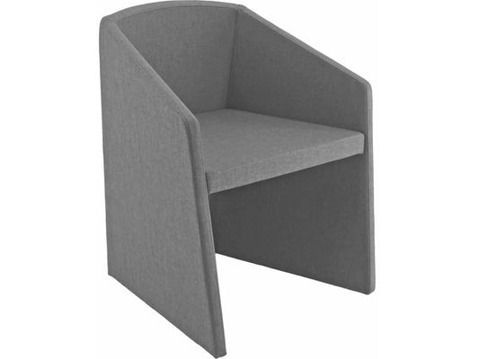 Sedia visitatore Unisit Smog SG1 - base trapezoidale struttura schiumato freddo rivestimento fili di luce grigio SG1/F14