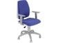Sedia operativa girevole Unisit Jupiter JUBRG Eco smart - base grigia - rivest. ignifugo blu - con braccioli - JUBRG/IB