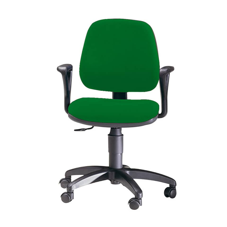 Sedia operativa girevole Unisit Leda LDB Eco smart - schienale basso - rivestimento Eco verde - LDB/EV