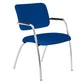 Sedia visitatore a 4 gambe Unisit Lithium LT4G struttura cromata - rivest. Eco blu - LT4G/EB