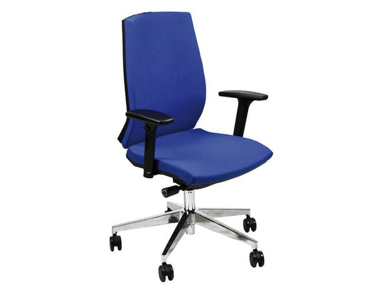 Sedia operativa girevole Unisit Larissa LR1S - rivestimento ignifugo blu - LR1S/IB
