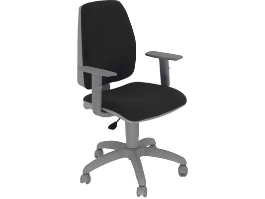 Sedia operativa girevole Unisit Jupiter JUBRG Eco smart - base grigia - rivest. ignifugo nero - con braccioli - JUBRG/IN
